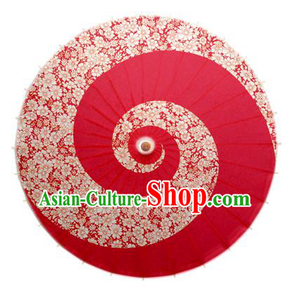 Asian China Dance Umbrella Stage Performance Umbrella Handmade Printing Red Oil-paper Umbrellas