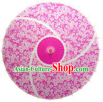 Asian China Dance Umbrella Stage Performance Umbrella Handmade Printing Flower Rosy Oil-paper Umbrellas