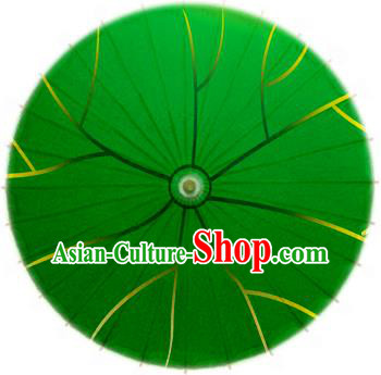 China Traditional Dance Handmade Umbrella Lotus Leaf Oil-paper Umbrella Stage Performance Props Umbrellas