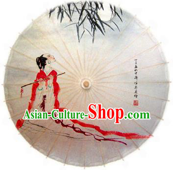 China Traditional Dance Handmade Umbrella Printing Oil-paper Umbrella Stage Performance Props Umbrellas