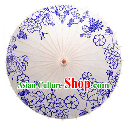 China Traditional Dance Handmade Umbrella Printing Flowers Oil-paper Umbrella Stage Performance Props Umbrellas