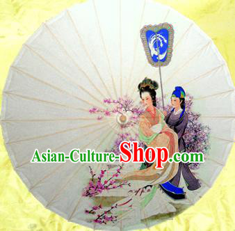China Traditional Dance Handmade Umbrella Painting Palace Lady Oil-paper Umbrella Stage Performance Props Umbrellas