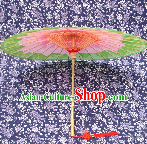 Handmade China Traditional Dance Painting Green Umbrella Oil-paper Umbrella Stage Performance Props Umbrellas