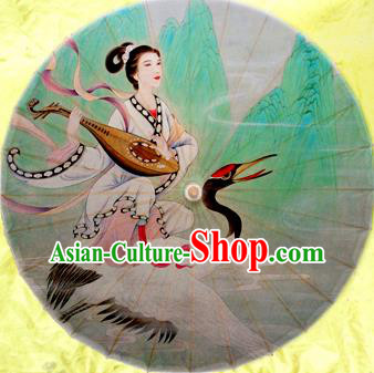 Handmade China Traditional Dance Wedding Umbrella Classical Fairy Crane Oil-paper Umbrella Stage Performance Props Umbrellas