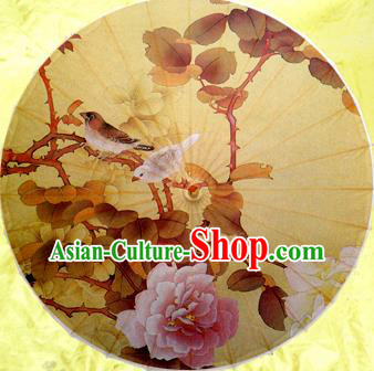 Handmade China Traditional Dance Wedding Umbrella Classical Painting Peony Oil-paper Umbrella Stage Performance Props Umbrellas