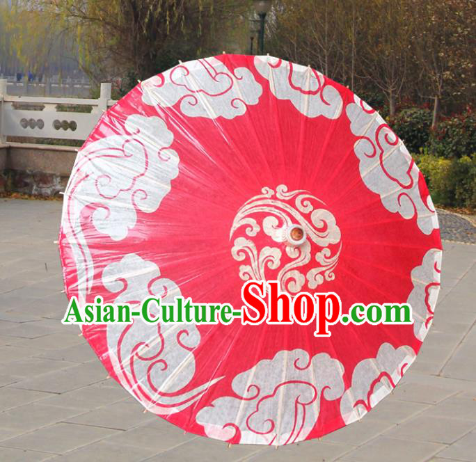 China Traditional Folk Dance Umbrella Hand Painting Red Oil-paper Umbrella Stage Performance Props Umbrellas