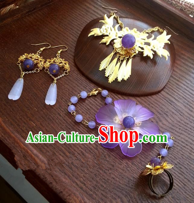 Traditional Handmade Chinese Ancient Classical Hair Accessories Hairpins Frontlet for Women
