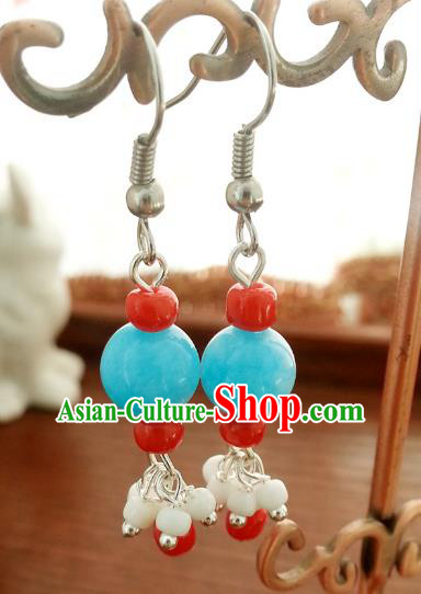 Traditional Handmade Chinese Ancient Princess Hanfu Eardrop Accessories Classical Earrings for Women