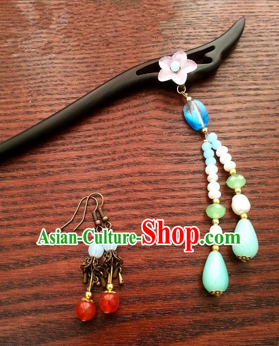Traditional Handmade Chinese Ancient Classical Hair Accessories Hairpins and Earrings for Women