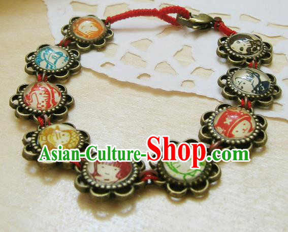 Traditional Handmade Chinese Ancient Classical Accessories Crystal Bracelets for Women