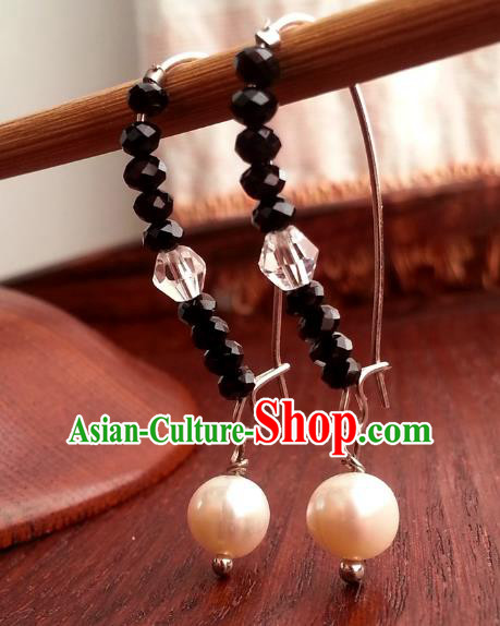 Traditional Handmade Chinese Ancient Princess Hanfu Eardrop Classical Earrings for Women