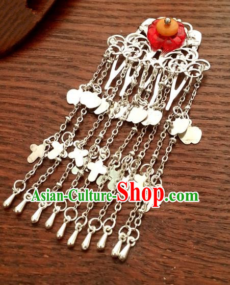 Traditional Chinese Handmade Classical Hair Accessories Hair Comb Ancient Hanfu Tassel Hairpins Headwear for Women