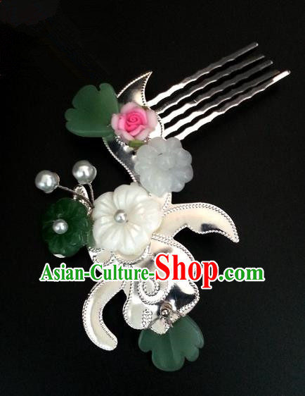 Handmade Traditional Chinese Classical Hair Accessories Ancient Bride Hanfu Hair Comb for Women