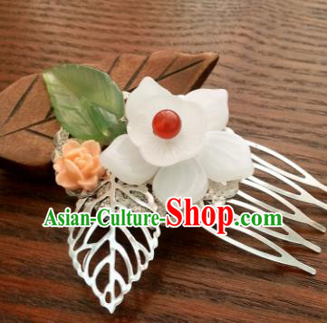 Traditional Handmade Chinese Classical Hair Accessories Flower Hair Comb Hairpins for Women