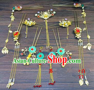 Asian Chinese Handmade Palace Lady Classical Hair Accessories Phoenix Coronet Hairpins Headwear for Women