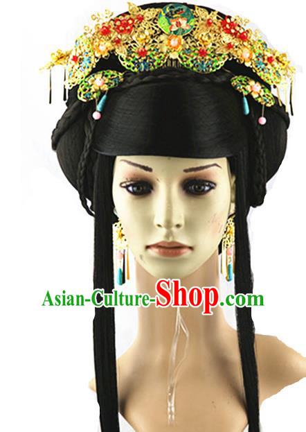 Asian Chinese Handmade Classical Hair Accessories Shell Phoenix Coronet Hairpins Headwear Complete Set for Women