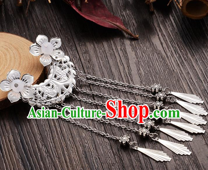 Handmade Asian Chinese Classical Hair Accessories Hairpins Hanfu Tassel Hair Stick for Women