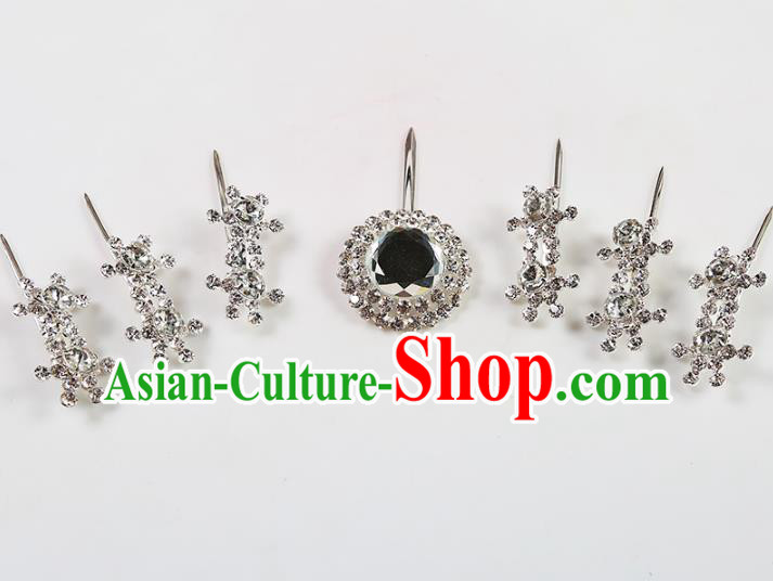 Chinese Beijing Opera Actress Hair Accessories Crystal Hairpins, China Peking Opera Diva Headpiece