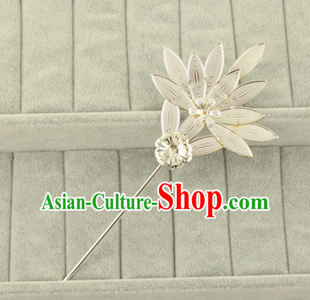 Asian Chinese Handmade Classical Hair Accessories Princess Hairpins Sliver Hair Stick for Women