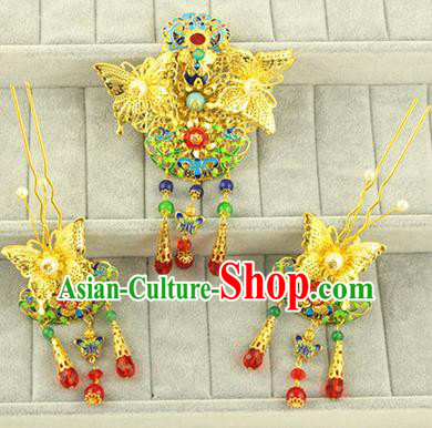 Asian Chinese Handmade Classical Hair Accessories Palace Lady Hairpins for Women