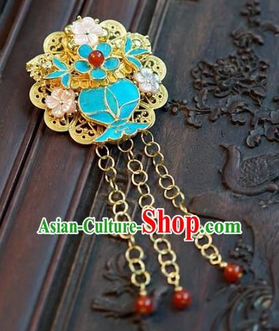 Asian Chinese Traditional Handmade Jewelry Accessories Bride Frontlet Brooch for Women