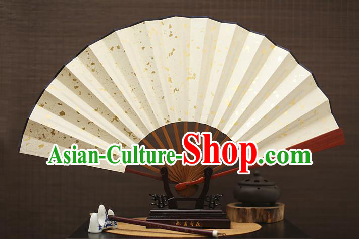 Traditional Chinese Crafts White Folding Fan, China Xuan Paper Fans for Men