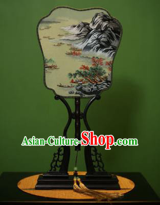 Traditional Chinese Crafts Embroidered Silk Fan, China Palace Fans Princess Square Fans for Women