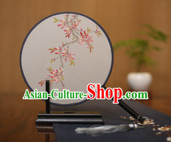 Traditional Chinese Crafts Round Silk Fan, China Palace Fans Princess Printing Peach Blossom Circular Fans for Women