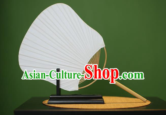 Traditional Chinese Crafts Xuan Paper Fan, Chinese Art Paper Palace Fans Bamboo Handle Fans for Women