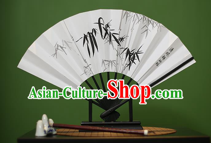 Traditional Chinese Crafts Ink Painting Bamboo Paper Folding Fan, China Handmade Classical Fans for Women