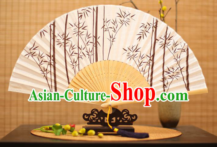 Traditional Chinese Crafts Printing Bamboo Folding Fan, China Handmade Classical Fans for Women