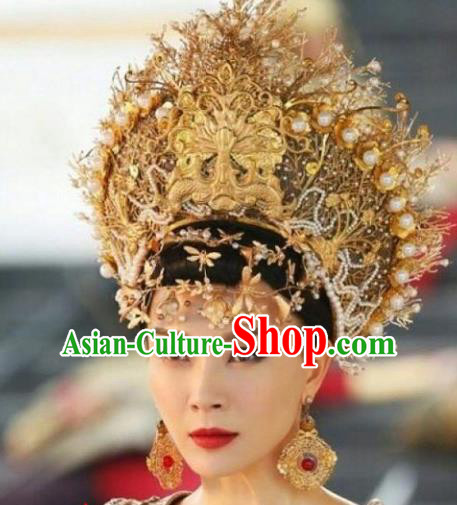 Chinese Ancient Queen Hair Accessories Xiuhe Suit Phoenix Coronet, China Bride Hairpins Headwear for Women