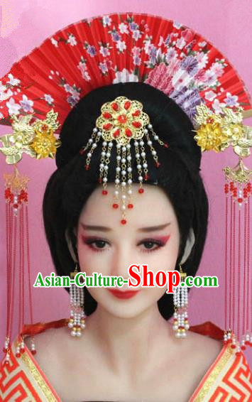 Traditional Chinese Ancient Imperial Concubine Hair Accessories, China Bride Xiuhe Suit Hairpins Headwear for Women