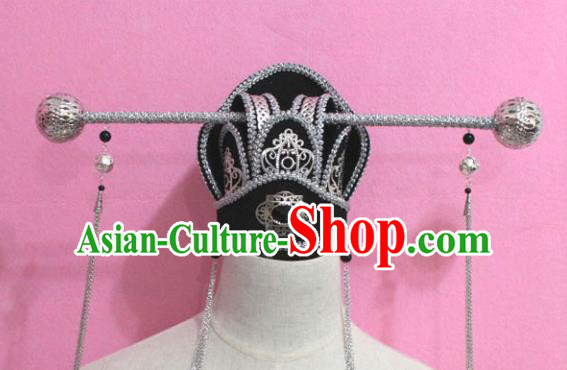 Traditional Chinese Handmade Ancient Minister Tassel Hat for Men