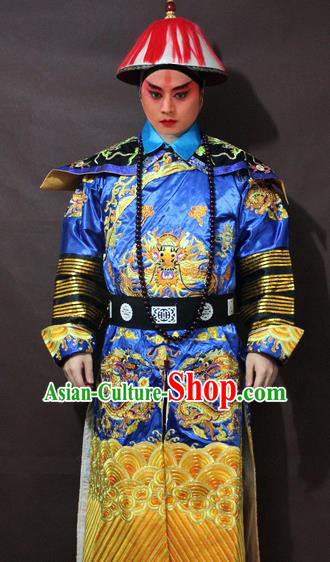 Traditional China Beijing Opera Minister Costume Embroidered Robe, Chinese Peking Opera Qing Dynasty Prince Embroidery Gwanbok Clothing
