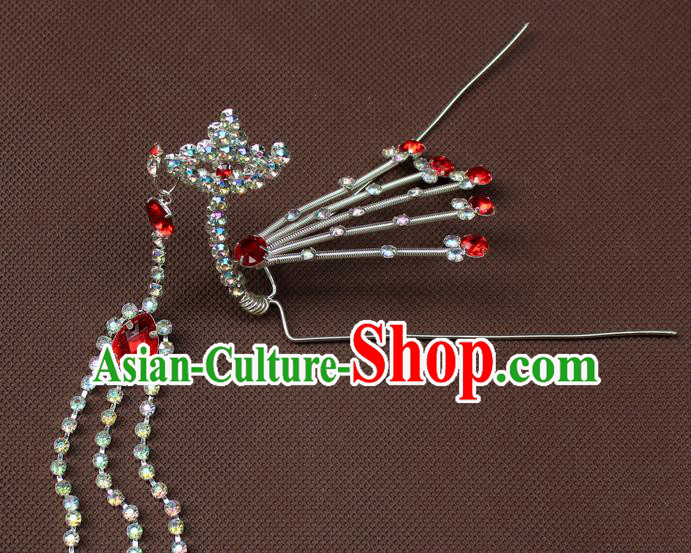 Traditional China Beijing Opera Actress Hair Accessories Hairpins, Chinese Peking Opera Diva Step Shake Headwear