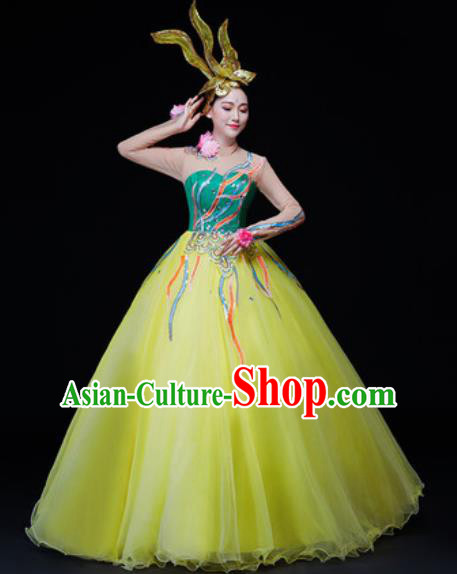 Professional Opening Dance Modern Dance Chorus Costume Stage Performance Veil Dress for Women