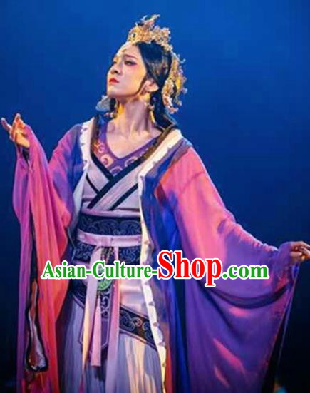 Chinese Traditional Folk Dance Ancient Costume Classical Dance Dress for Women