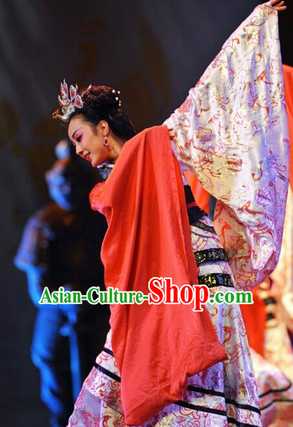 Chinese Traditional Folk Dance Costume Ancient Classical Dance Hanfu Clothing for Women