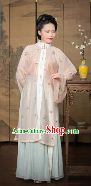 Traditional Chinese Ming Dynasty Nobility Lady Hanfu Dress Ancient Countess Costumes for Women