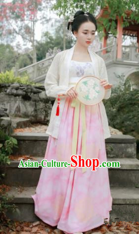 Chinese Traditional Song Dynasty Palace Lady Costumes Ancient Maidenform Hanfu Dress for Women