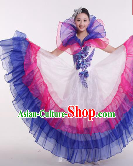 Top Grade Modern Dance Costume Ballroom Waltz Stage Performance Chorus Dress for Women