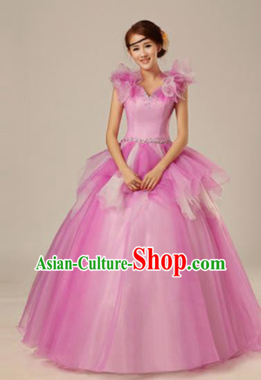 Top Grade Chorus Compere Costume Modern Dance Ballroom Waltz Stage Performance Dress for Women