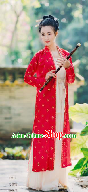 Traditional Chinese Song Dynasty Young Lady Replica Costumes Ancient Maidenform Hanfu Dress for Women