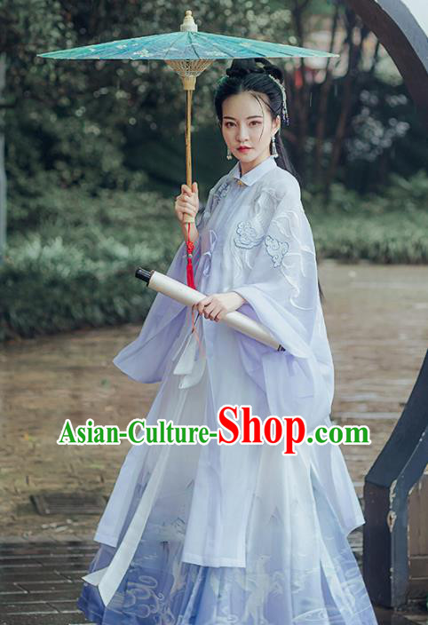 Chinese Ancient Embroidered Costumes Traditional Ming Dynasty Princess Hanfu Dress for Women