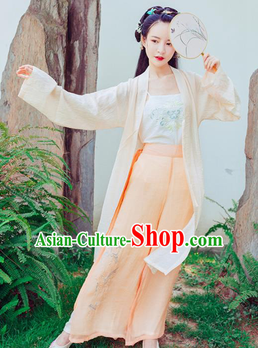 Chinese Ancient Princess Embroidered Costumes Traditional Song Dynasty Young Lady Hanfu Dress for Women