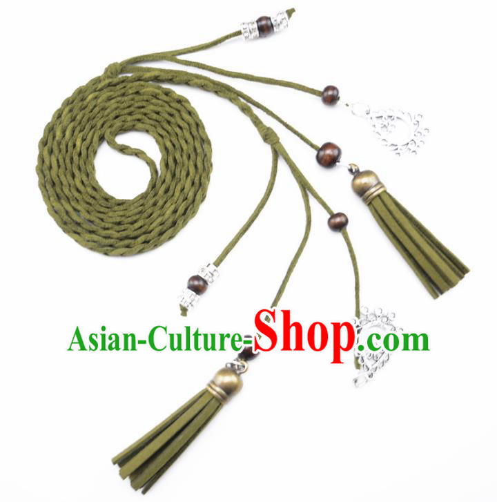 Chinese Ancient Hanfu Hair Accessories Traditional Swordswoman Green Hair Band  for Women
