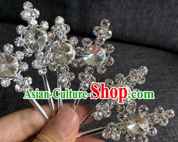 Chinese Traditional Peking Opera Diva Hair Accessories Ancient Crystal Hairpins for Women