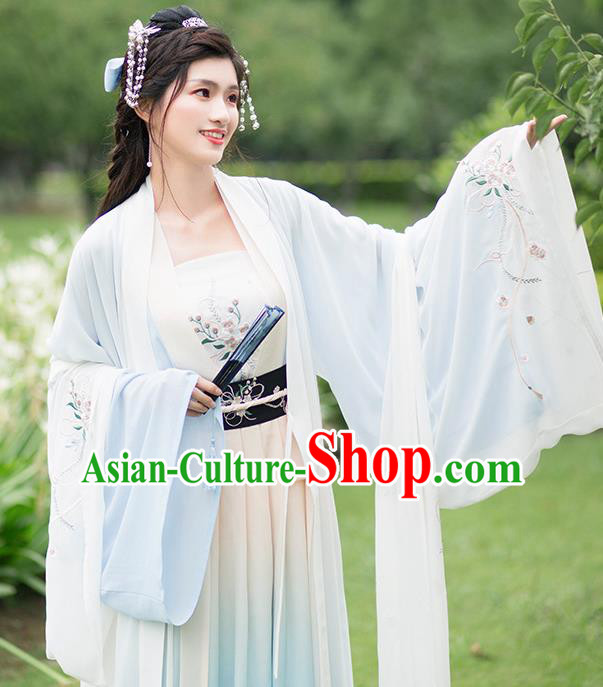 Chinese Ancient Palace Lady Hanfu Han Dynasty Imperial Concubine Queen Embroidered Historical Costumes