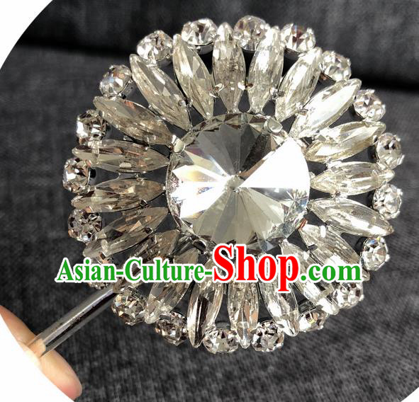 Chinese Ancient Princess Crystal Hairpins Traditional Peking Opera Diva Hair Accessories for Women